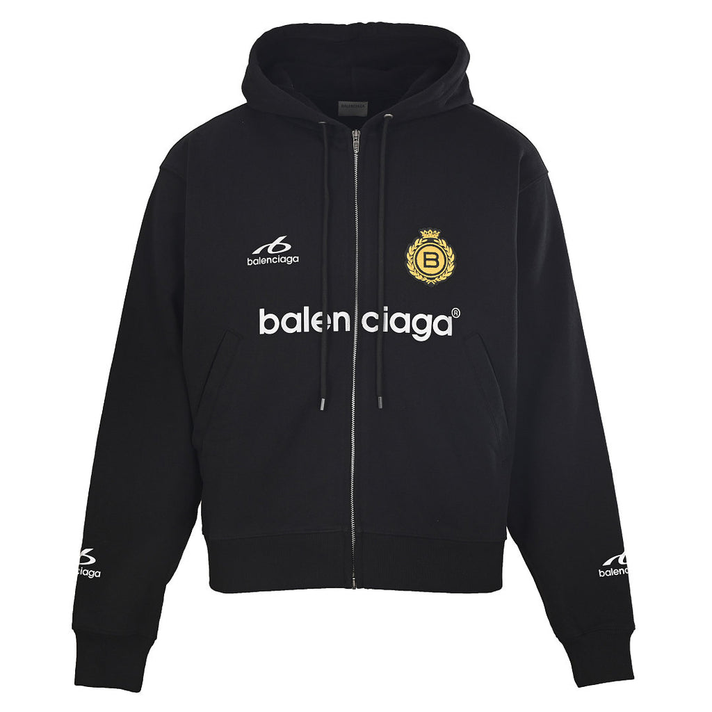 Balenciaga Logo Jacket - Black - front view