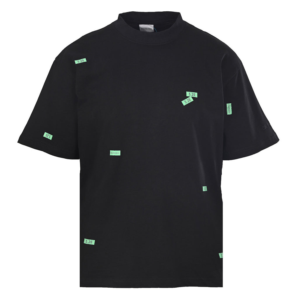 Balenciaga Logo Long-Sleeve Top - Black - front view