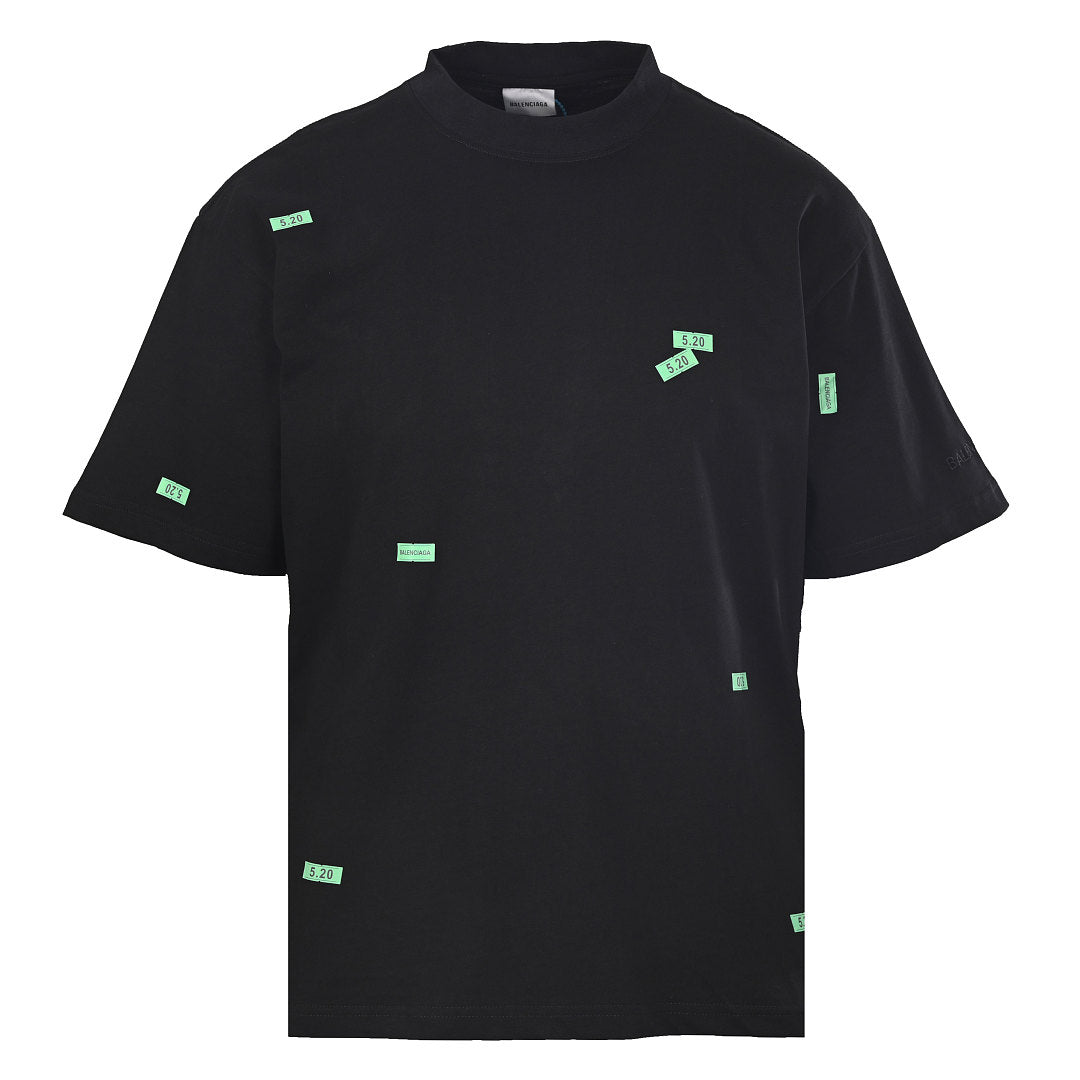 Balenciaga Logo Long-Sleeve Top - Black - front view