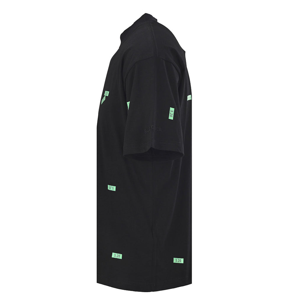 Balenciaga Logo Long-Sleeve Top - Black - back view