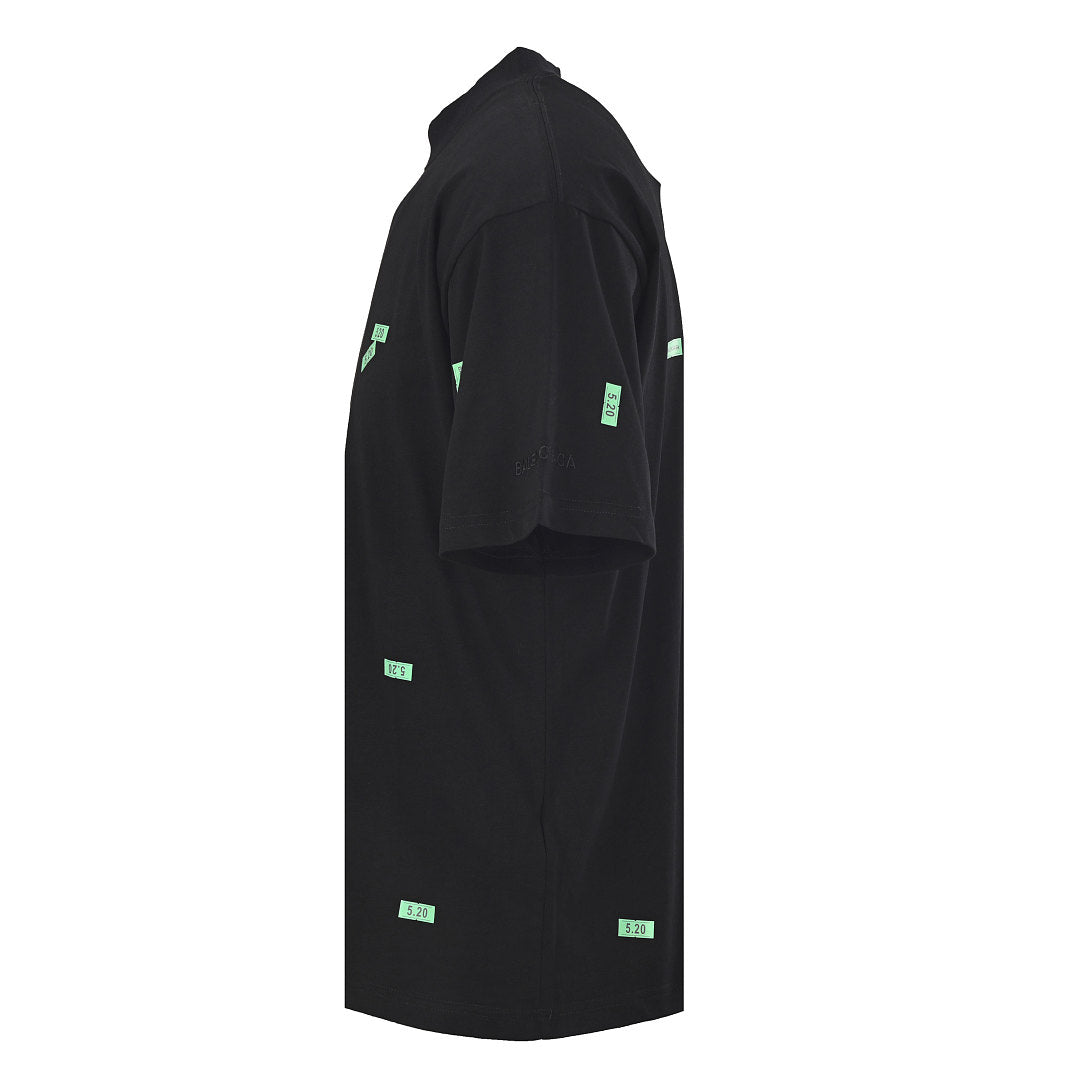 Balenciaga Logo Long-Sleeve Top - Black - back view