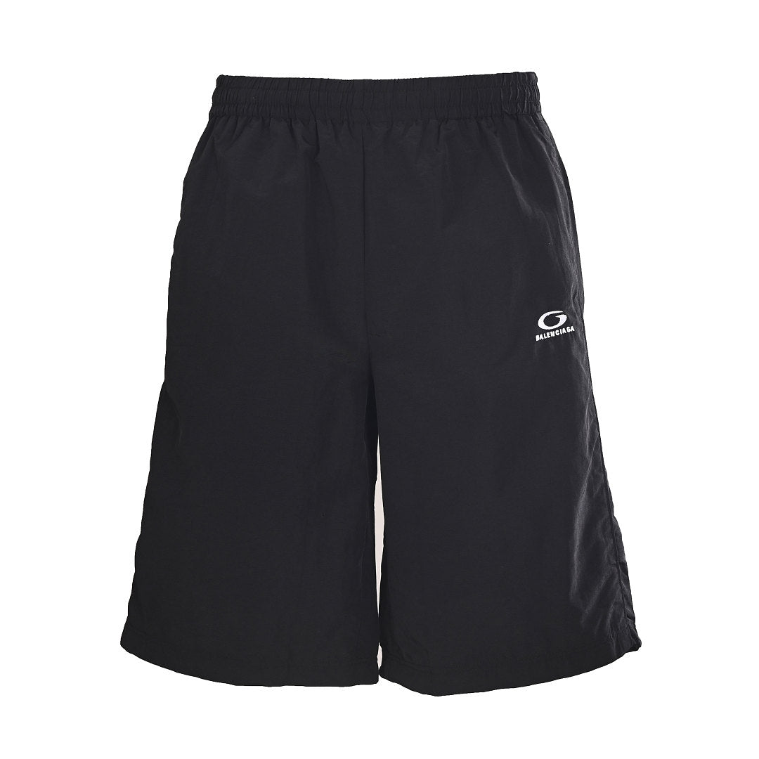 Balenciaga Sport Nylon Shorts - Black - front view