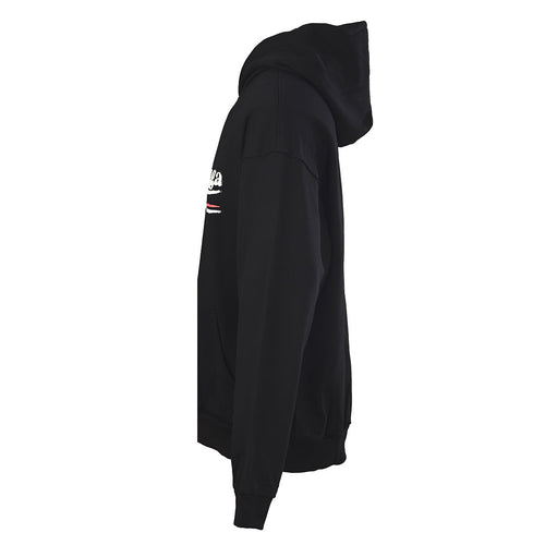 Balenciaga Logo Pullover Hoodie - Black - back view