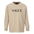 Balenciaga x Vogue Logo Long-Sleeve Top - Beige - front view
