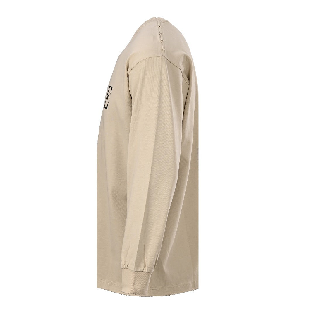 Balenciaga x Vogue Logo Long-Sleeve Top - Beige - back view