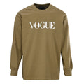 Balenciaga x Vogue Logo Long-Sleeve Top - Olive - front view