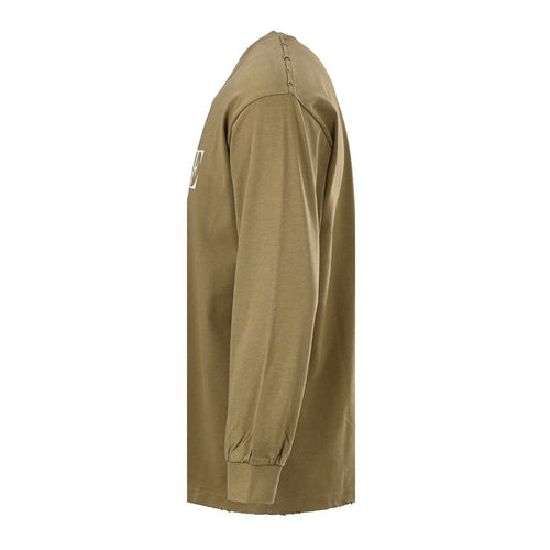 Balenciaga x Vogue Logo Long-Sleeve Top - Olive - back view