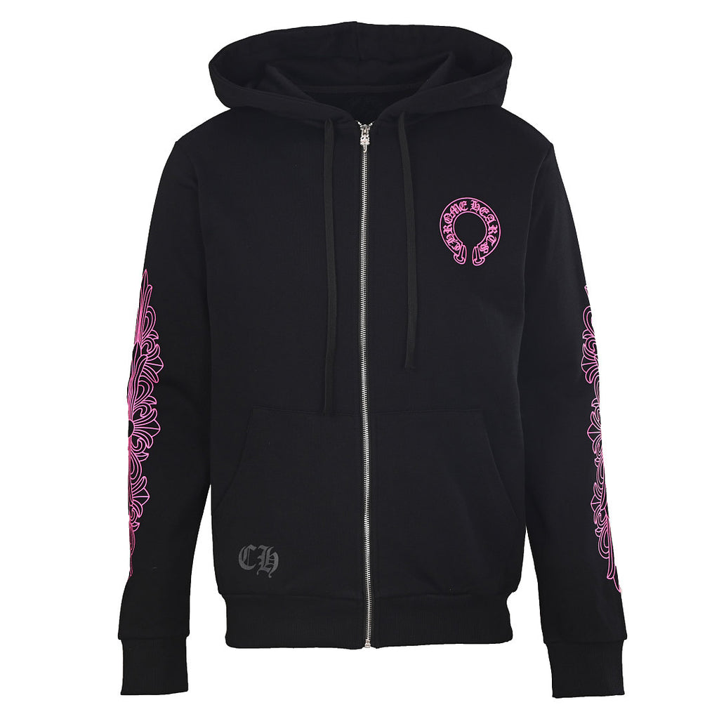 Chrome Hearts Pink Horseshoe Jacket - Black - front view
