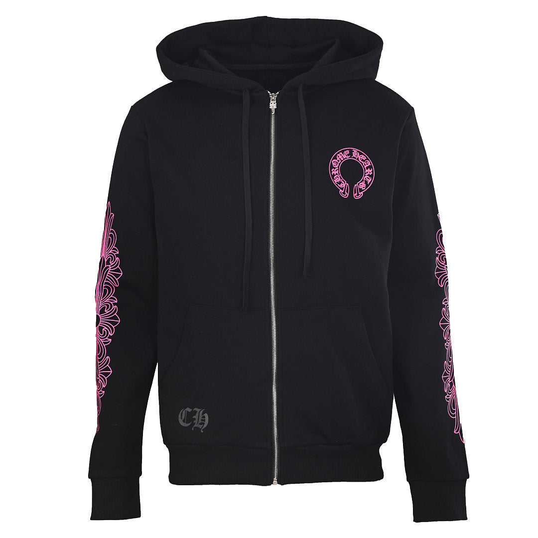 Chrome Hearts Pink Horseshoe Jacket - Black - front view