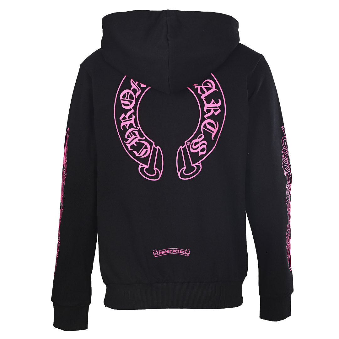 Chrome Hearts Pink Horseshoe Jacket - Black - back view