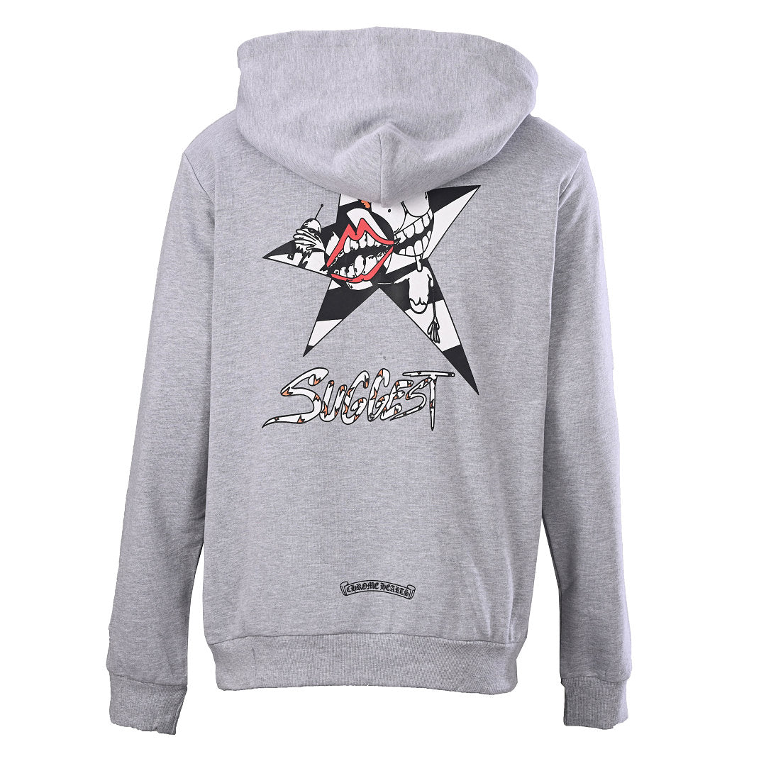 Chrome Hearts Star and Tooth Pullover Hoodie - Black - back view
