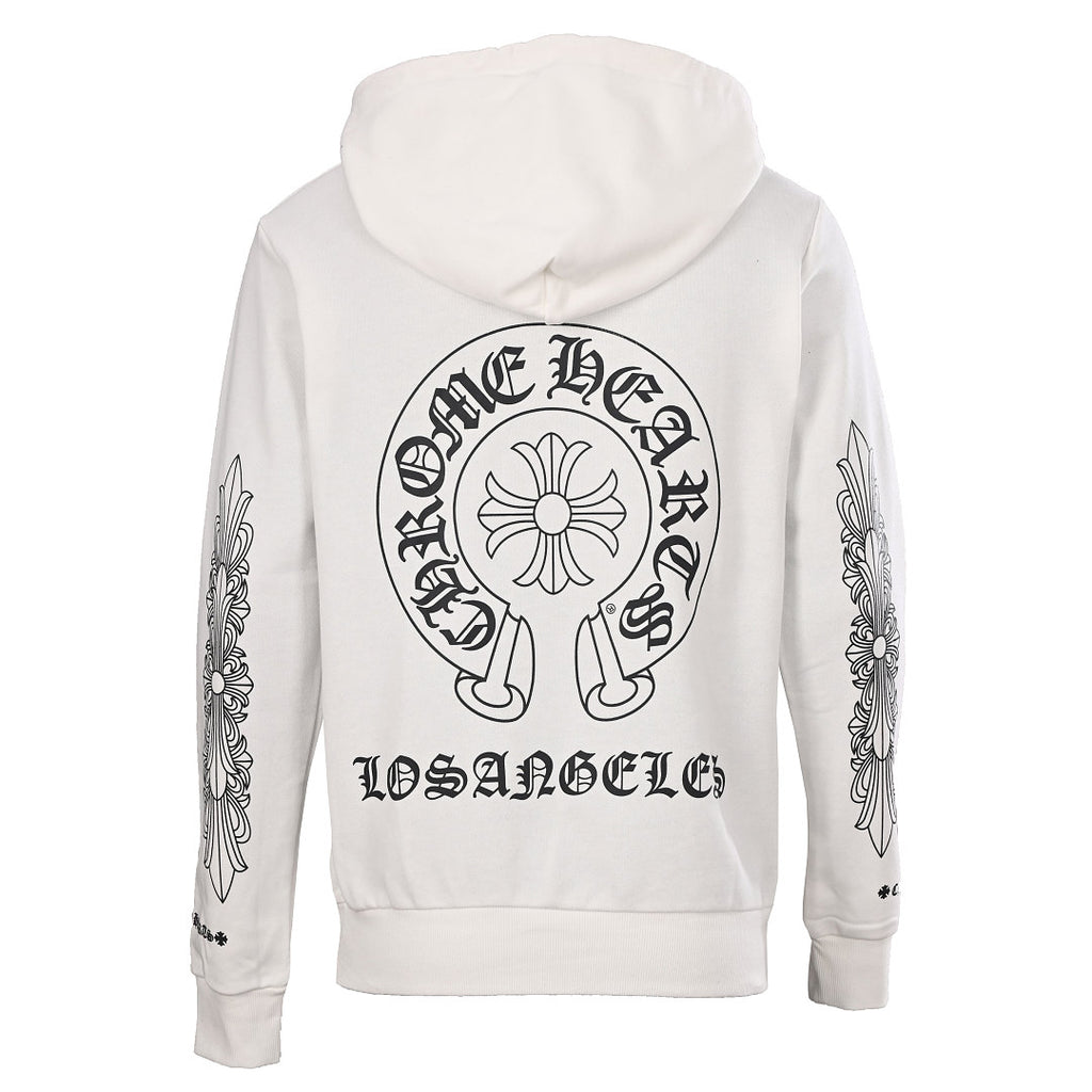 Chrome Hearts Los Angeles Graphic Pullover Hoodie - White - back view