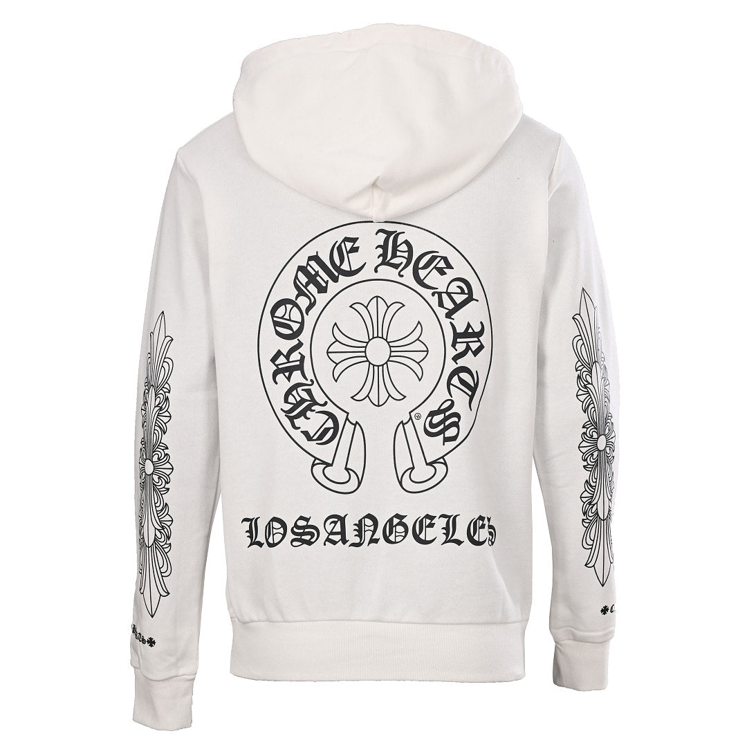 Chrome Hearts Los Angeles Graphic Pullover Hoodie - White - back view