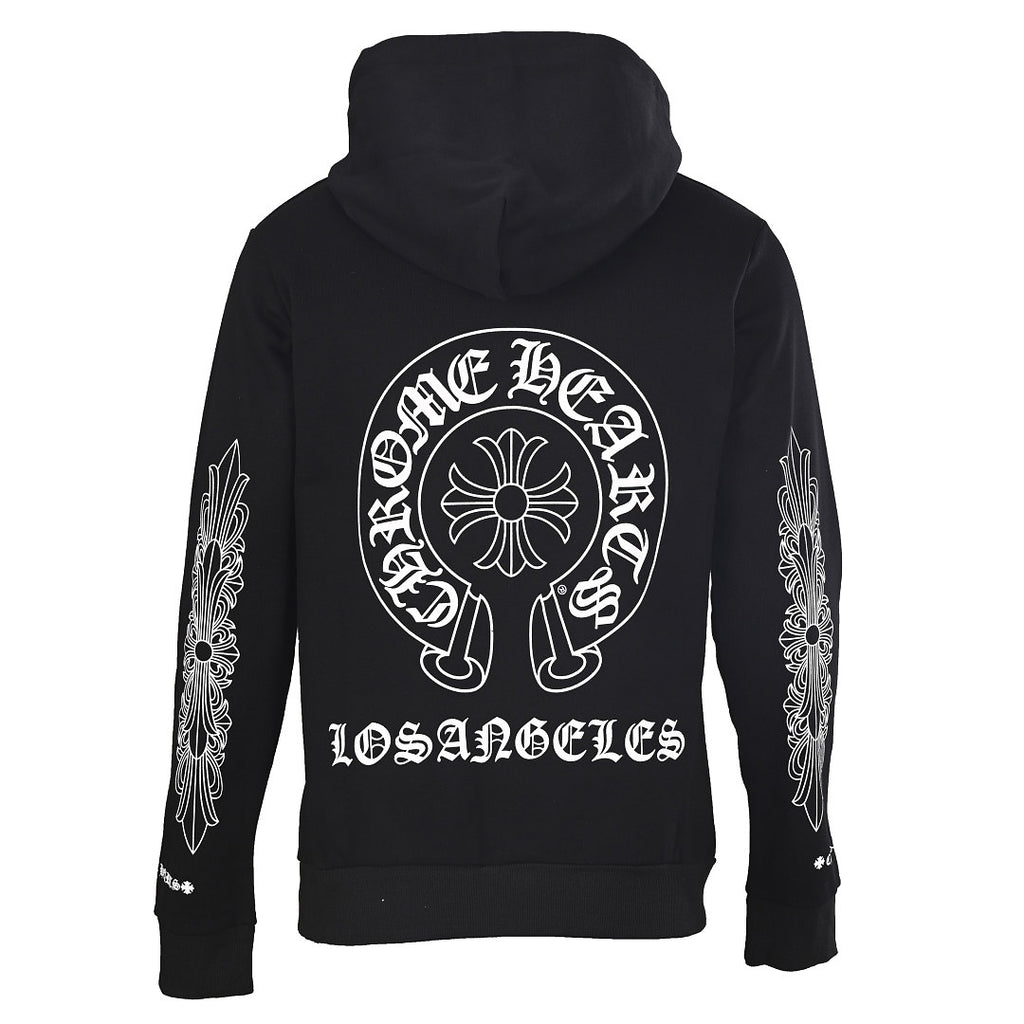 Chrome Hearts Los Angeles Graphic Pullover Hoodie - Black - back view