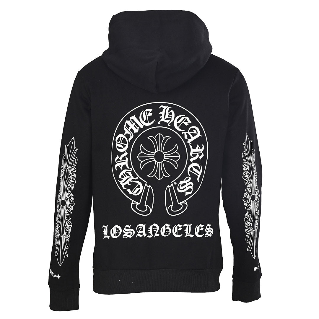 Chrome Hearts Los Angeles Graphic Pullover Hoodie - Black - back view