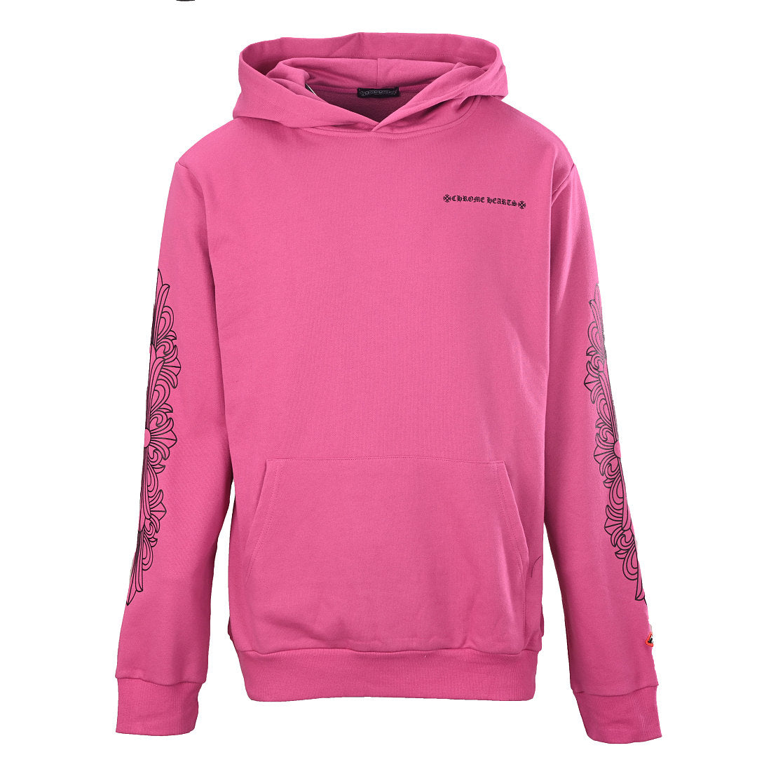 Chrome Hearts Spiderweb and Tooth Pullover Hoodie - Pink - front view