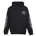 Chrome Hearts Pearl Cross Embroidery Pullover Hoodie - Black - front view