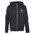 Chrome Hearts Sleeve Cross Zip-Up Hoodie - Black - front view