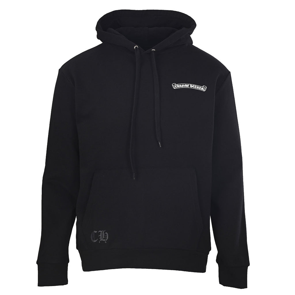 Chrome Hearts Cross Patch Half-Zip Sweatshirt - Black - front view