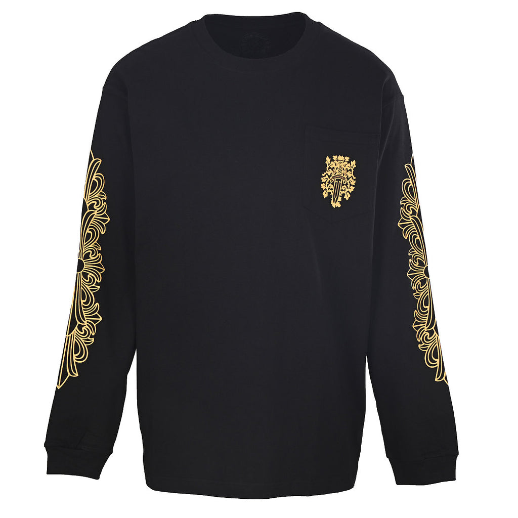 Chrome Hearts Sword Graphic Long-Sleeve T-Shirt - Black - front view