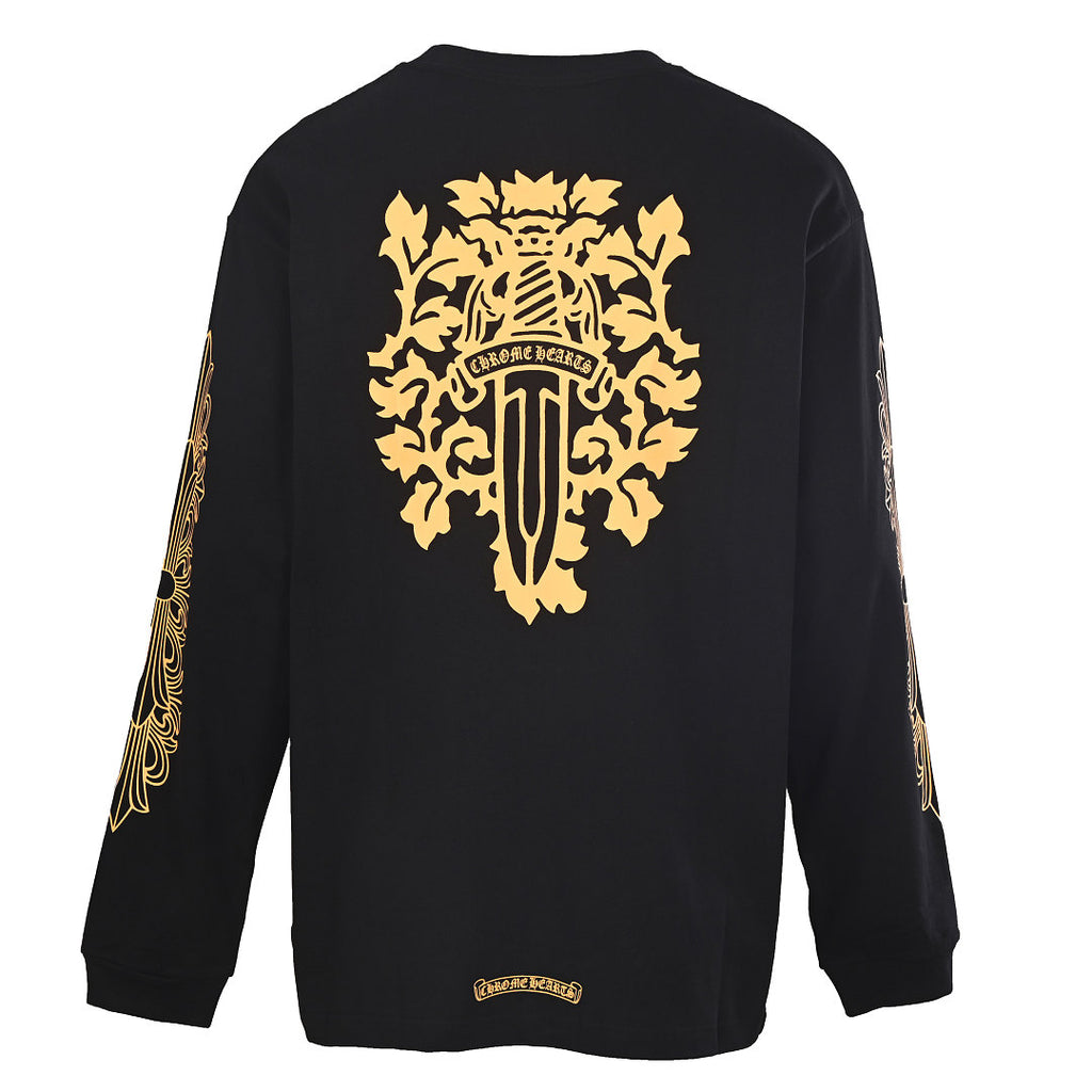 Chrome Hearts Sword Graphic Long-Sleeve T-Shirt - Black - back view