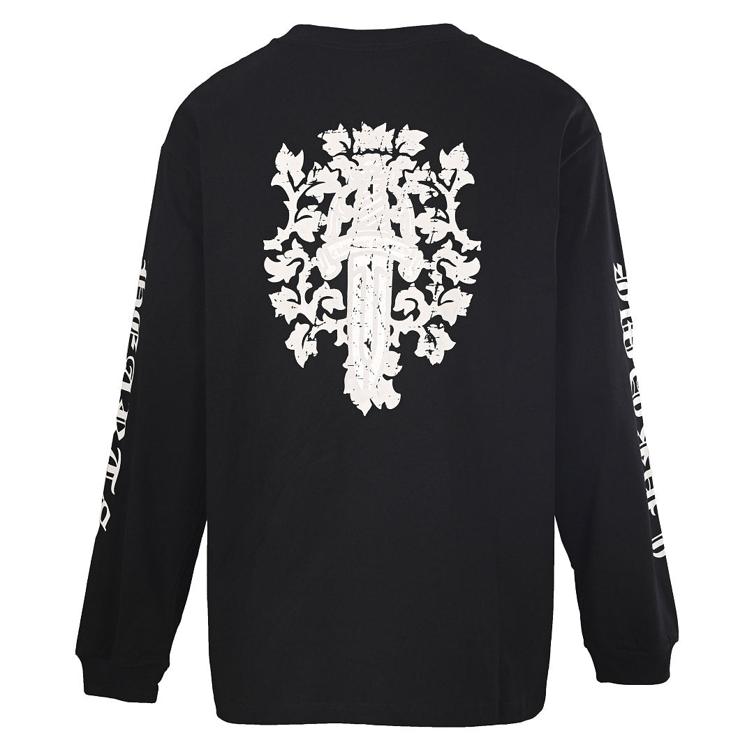 Chrome Hearts Sword Graphic Long-Sleeve T-Shirt II - Black - back view
