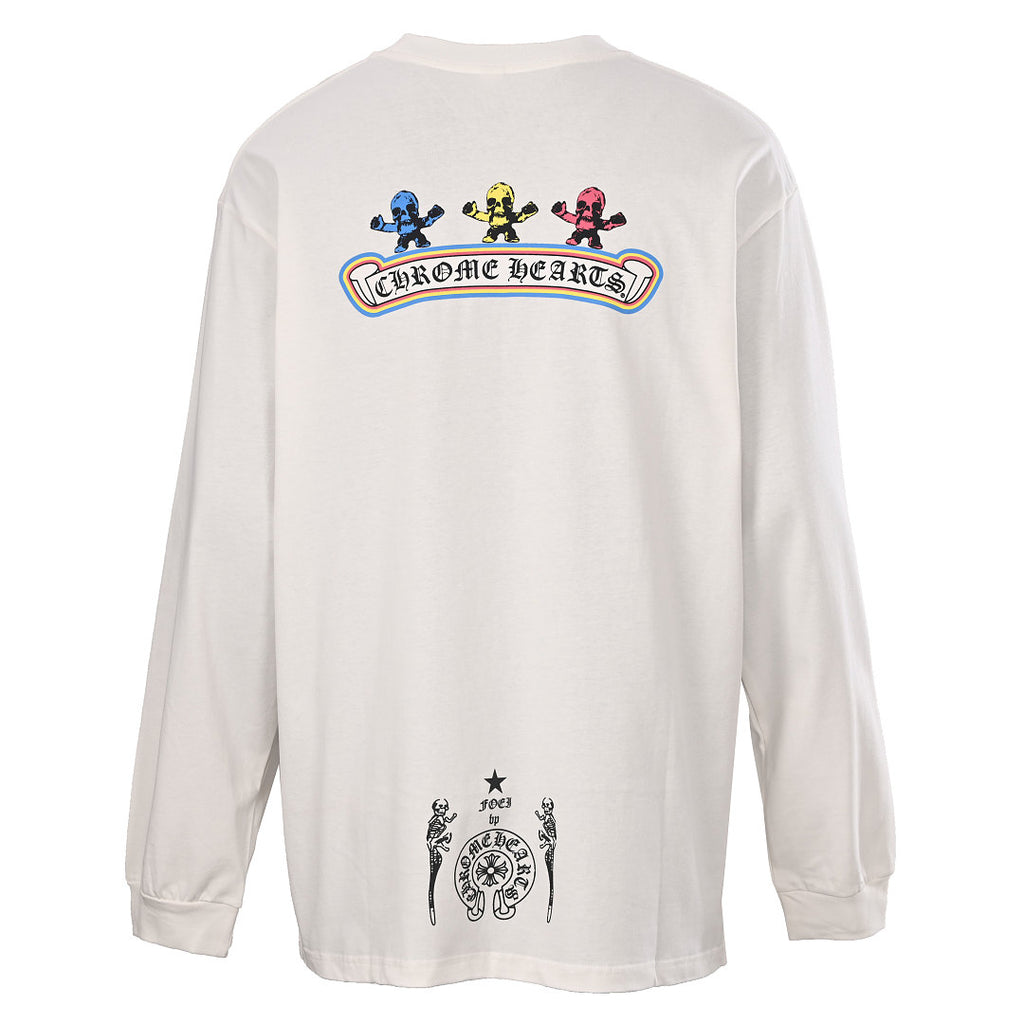 Chrome Hearts Skull Figure Long-Sleeve T-Shirt - White - back view