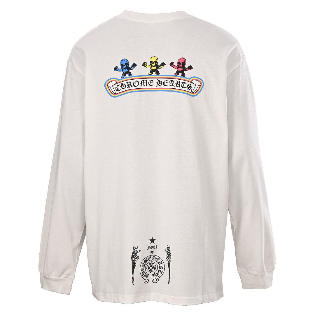 Chrome Hearts Skull Figure Long-Sleeve T-Shirt - White - back view