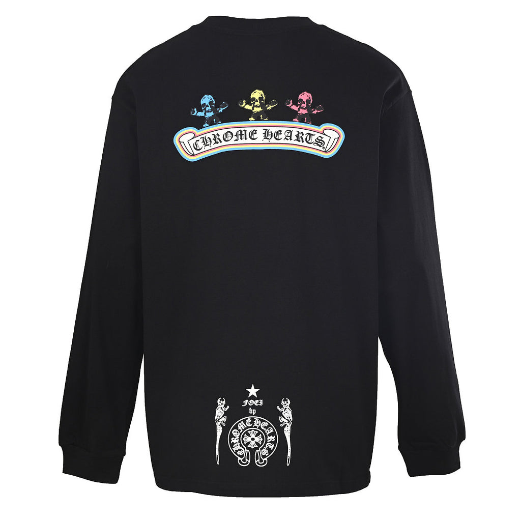 Chrome Hearts Skull Figure Long-Sleeve T-Shirt - Black - back view