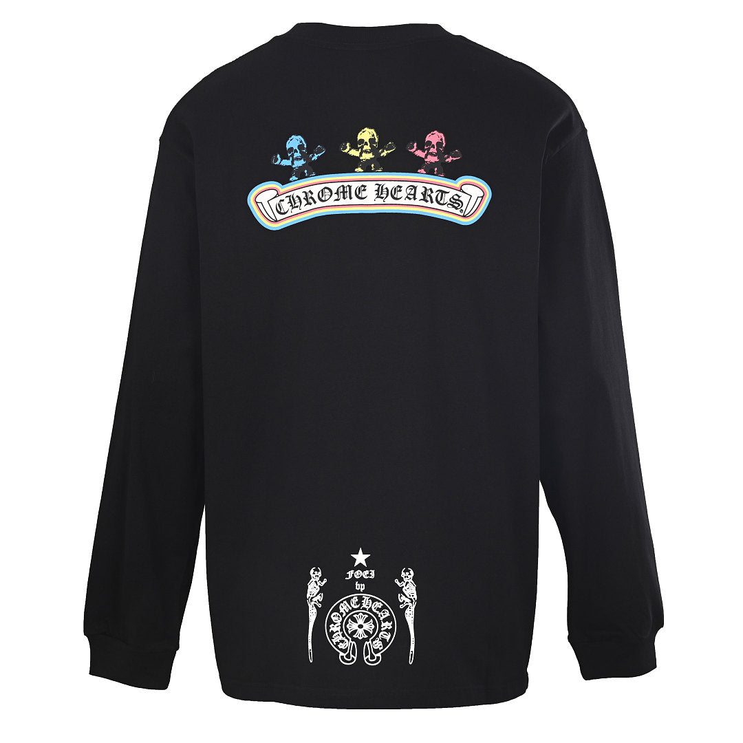 Chrome Hearts Skull Figure Long-Sleeve T-Shirt - Black - back view
