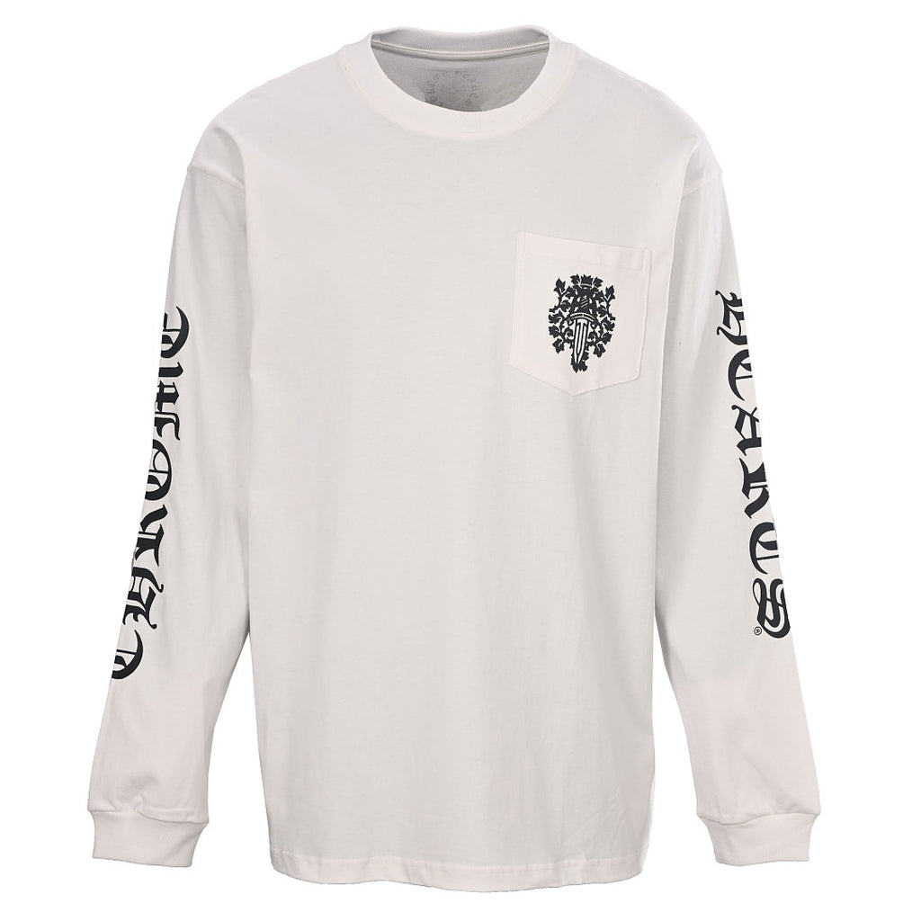 Chrome Hearts Sword Graphic Long-Sleeve T-Shirt - White and Black - front view