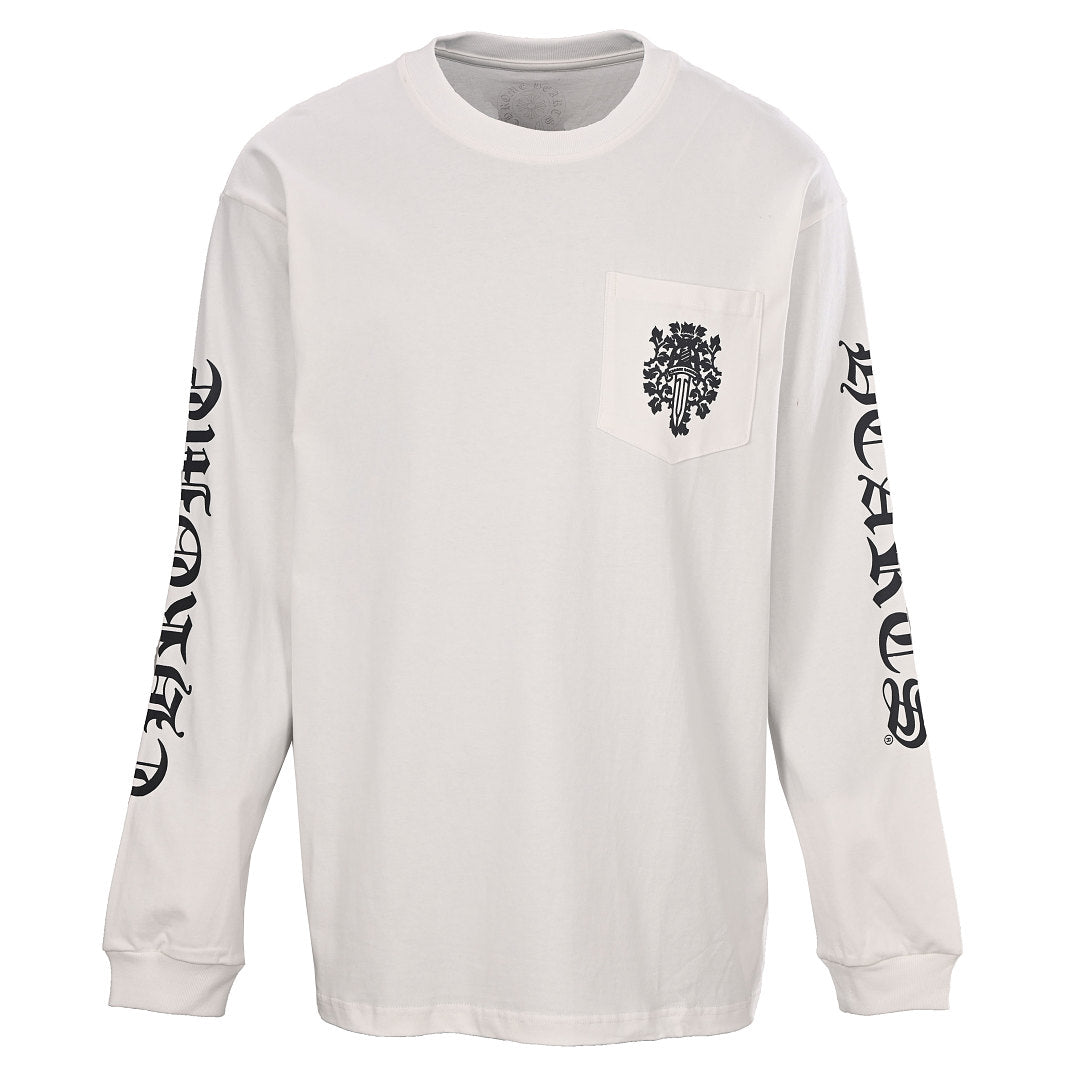 Chrome Hearts Sword Graphic Long-Sleeve T-Shirt - White and Black - front view