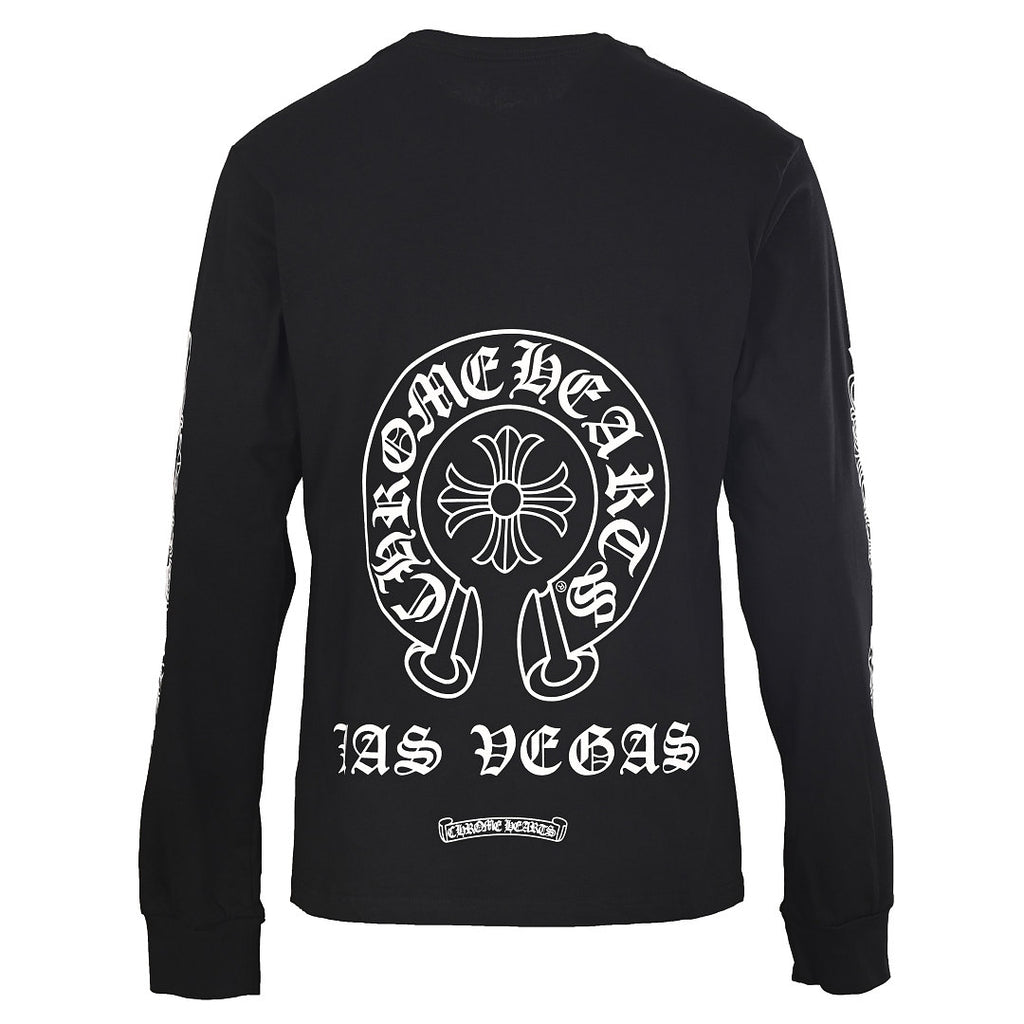 Chrome Hearts Scroll Graphic Long-Sleeve T-Shirt - Black - back view