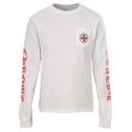 Chrome Hearts Floral Script Long-Sleeve T-Shirt - White with Red - front view