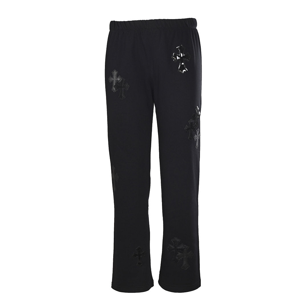 Chrome Hearts Multi-Cross Patch Straight-Leg Pants - Black - front view