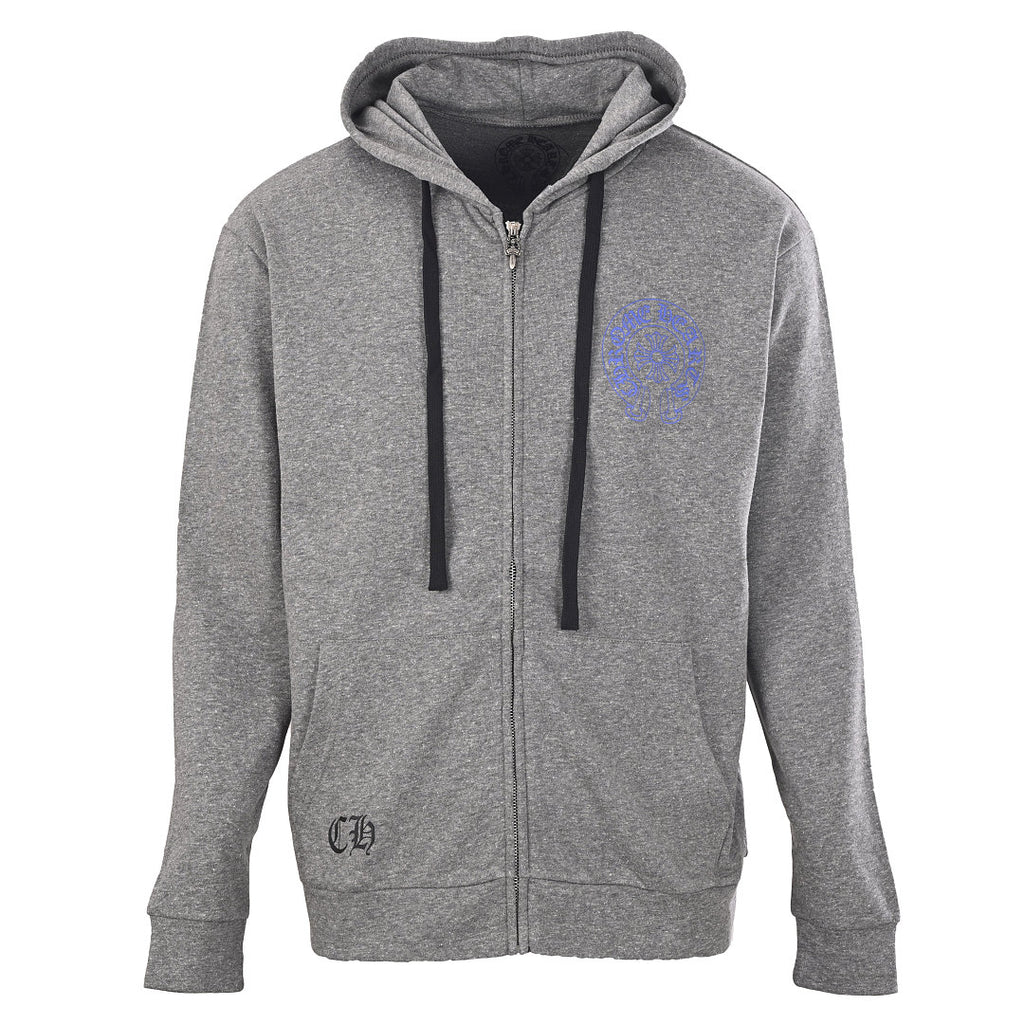 Chrome Hearts Black Cross Floral Zip-Up Hoodie - Black - front view