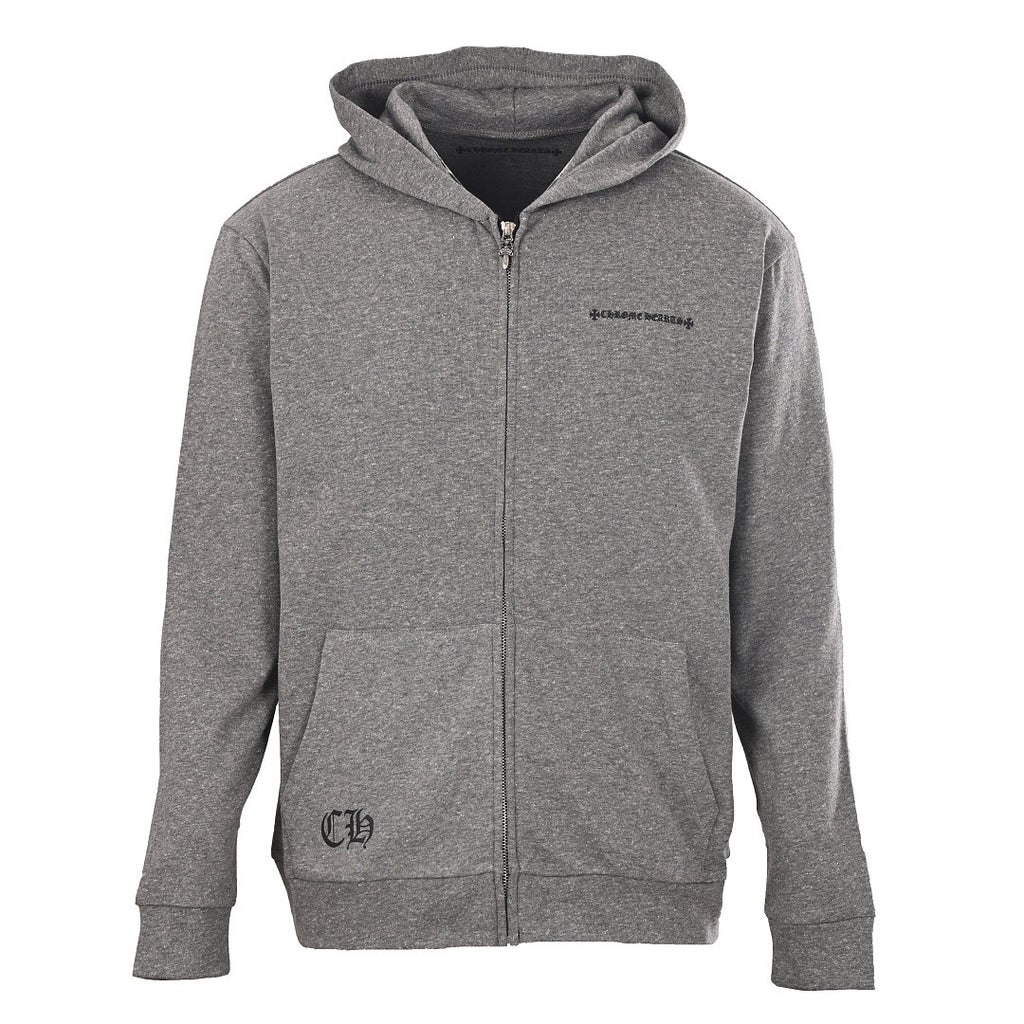 Chrome Hearts Back Vine Sword Zip-Up Hoodie - Black - front view