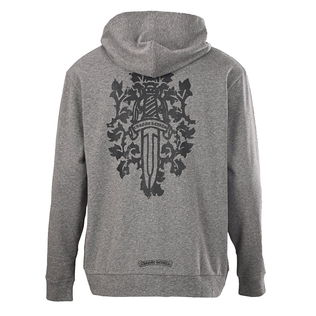 Chrome Hearts Back Vine Sword Zip-Up Hoodie - Black - back view