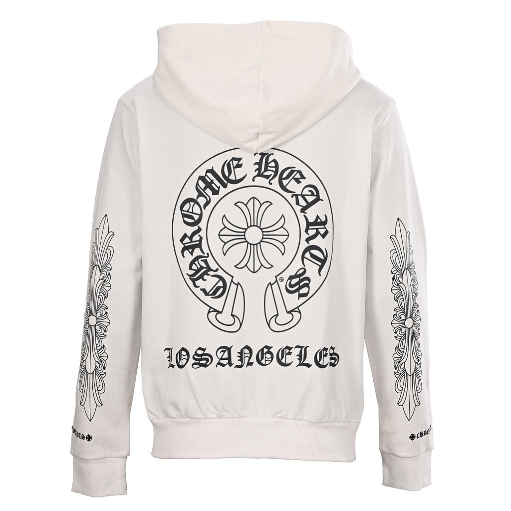 Chrome Hearts Cuff Script Jacket - White - back view