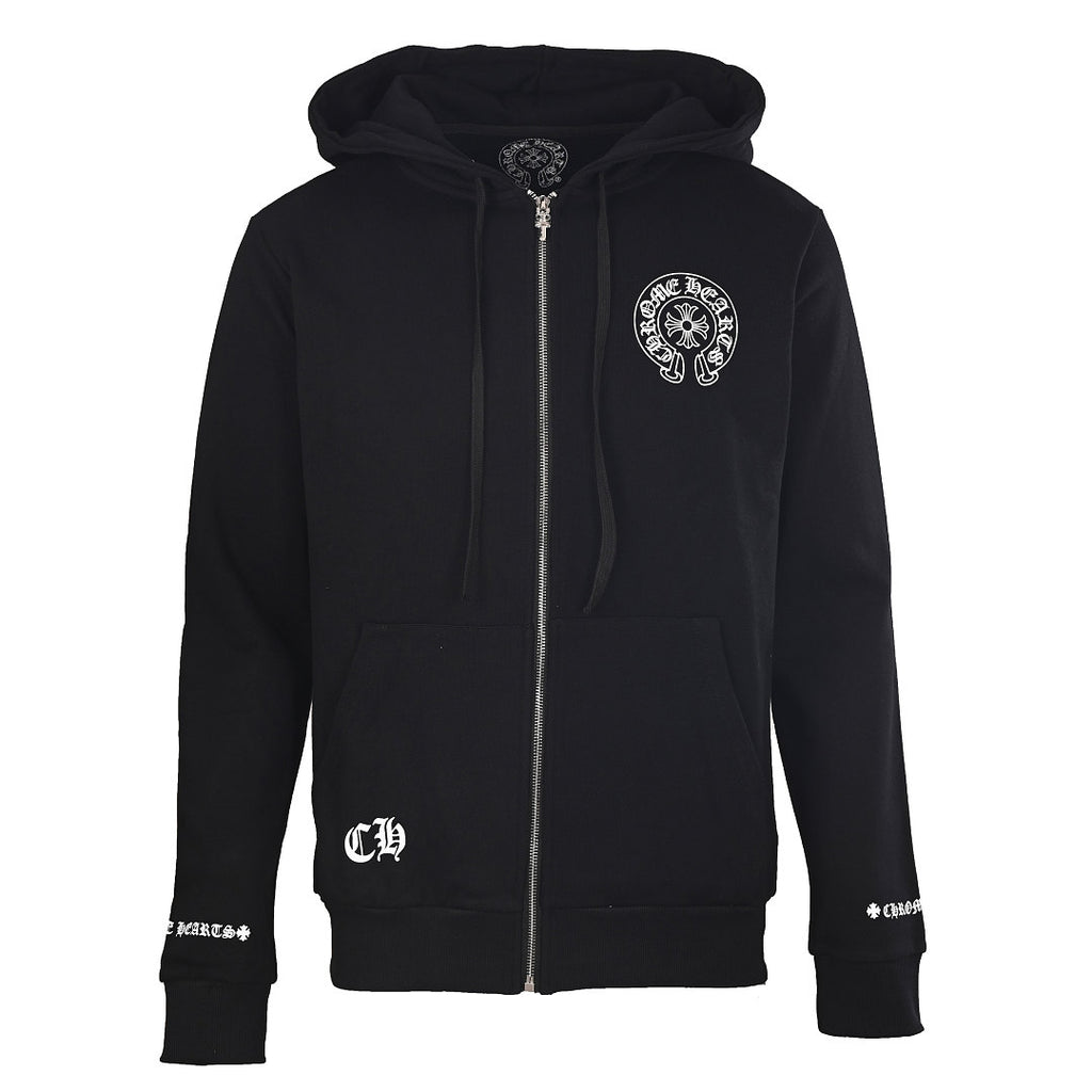 Chrome Hearts Cuff Script Jacket - Black - front view
