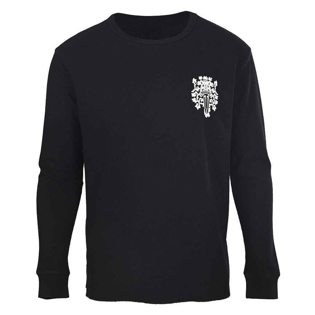 Chrome Hearts Waffle-Knit Vine Sword Long-Sleeve T-Shirt - Black - front view