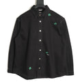 Dior Embroidered Long-Sleeve Shirt - Black front view