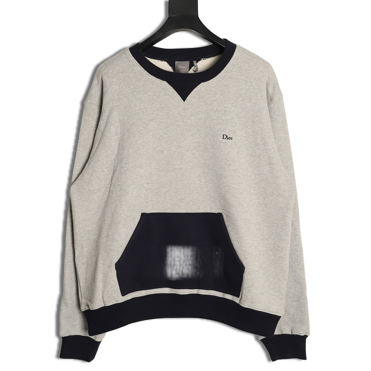 Dior V-Neck Sweatshirt - Gray front view
