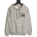 Dior Embroidered Hoodie - Gray front view