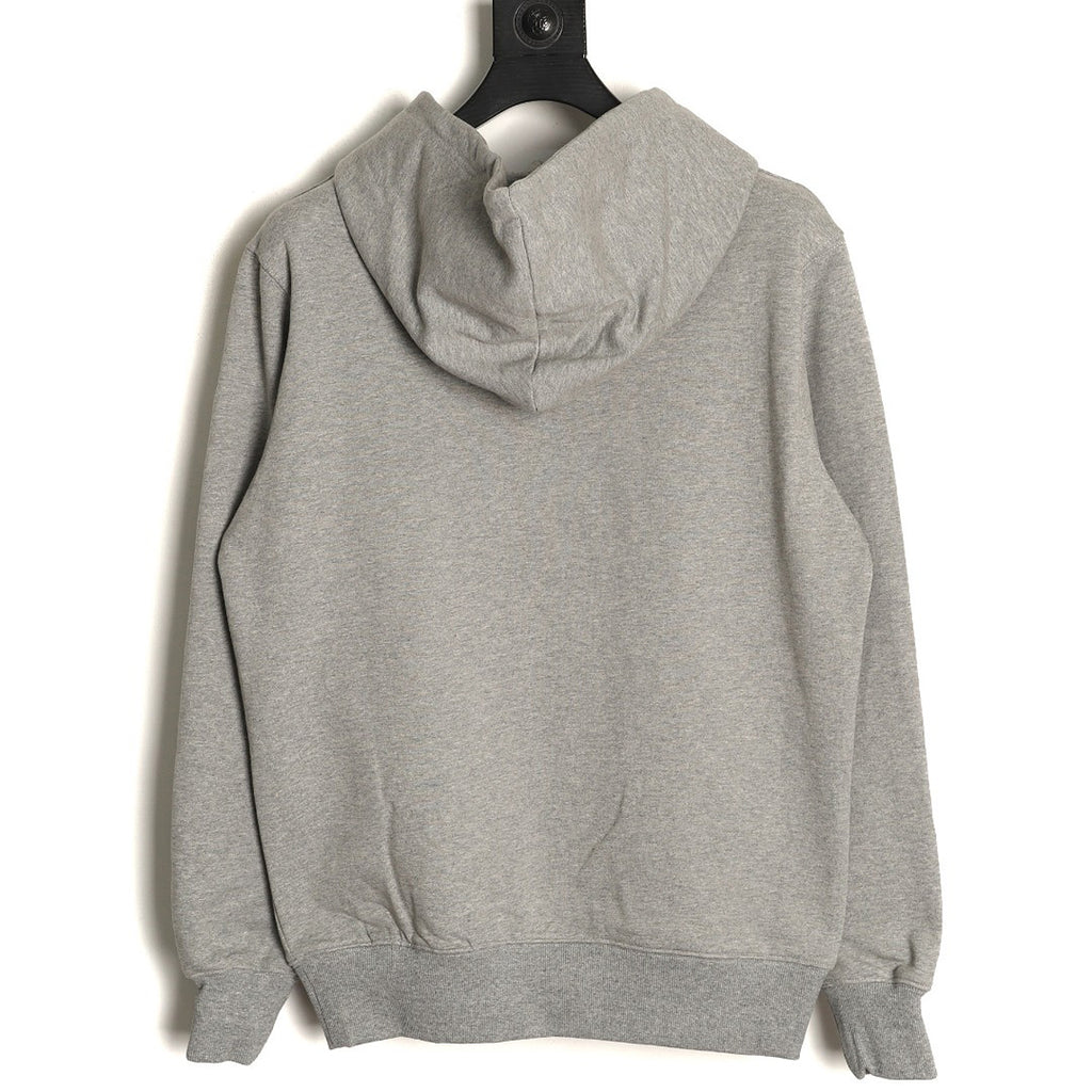 Dior Embroidered Hoodie - Gray back view