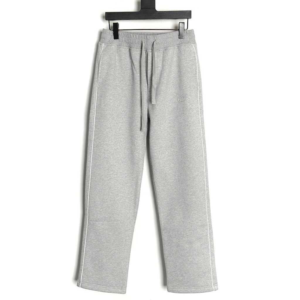 Dior Side-Stripe Track Pants - Gray front view