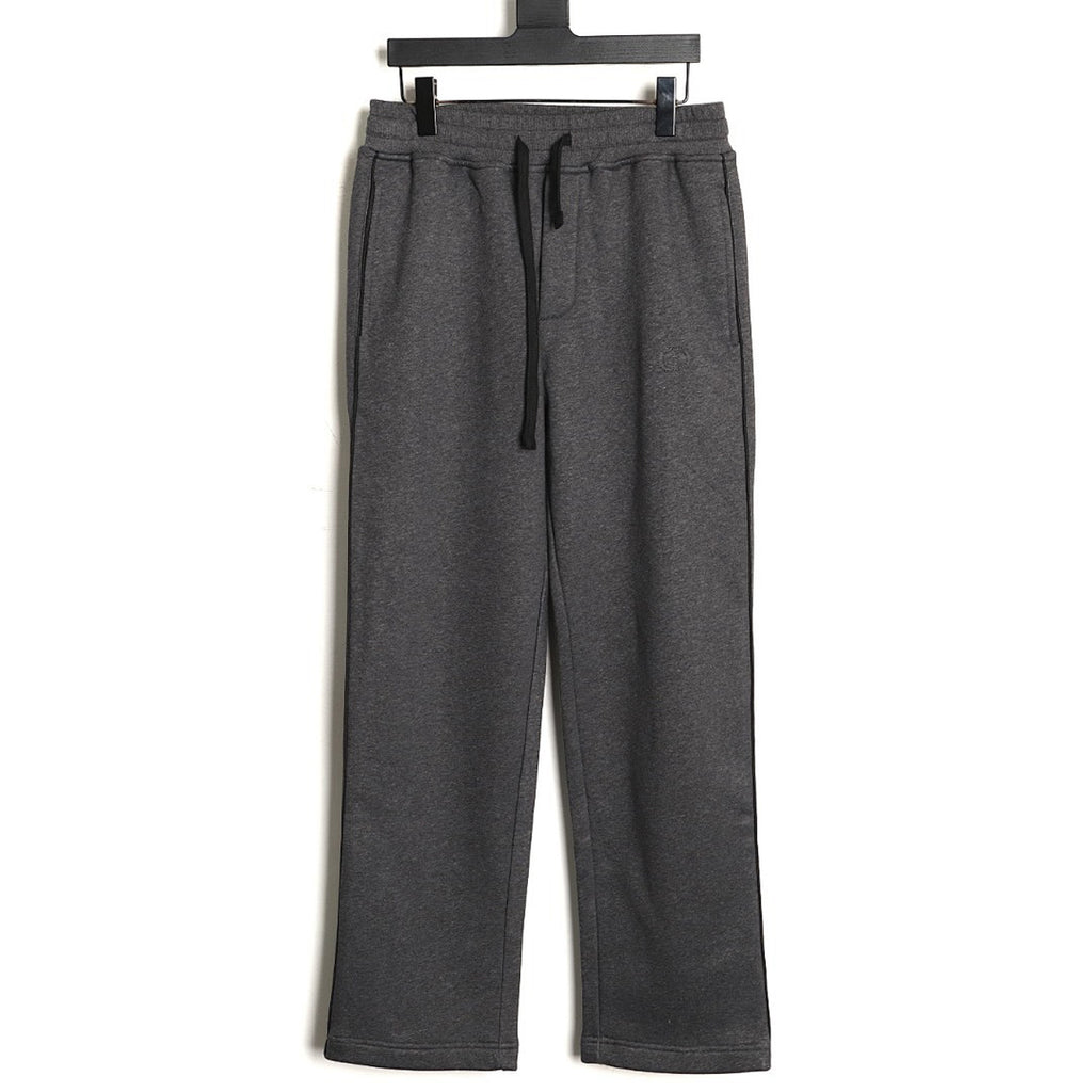 Dior CD Icon Straight-Leg Pants - Gray front view