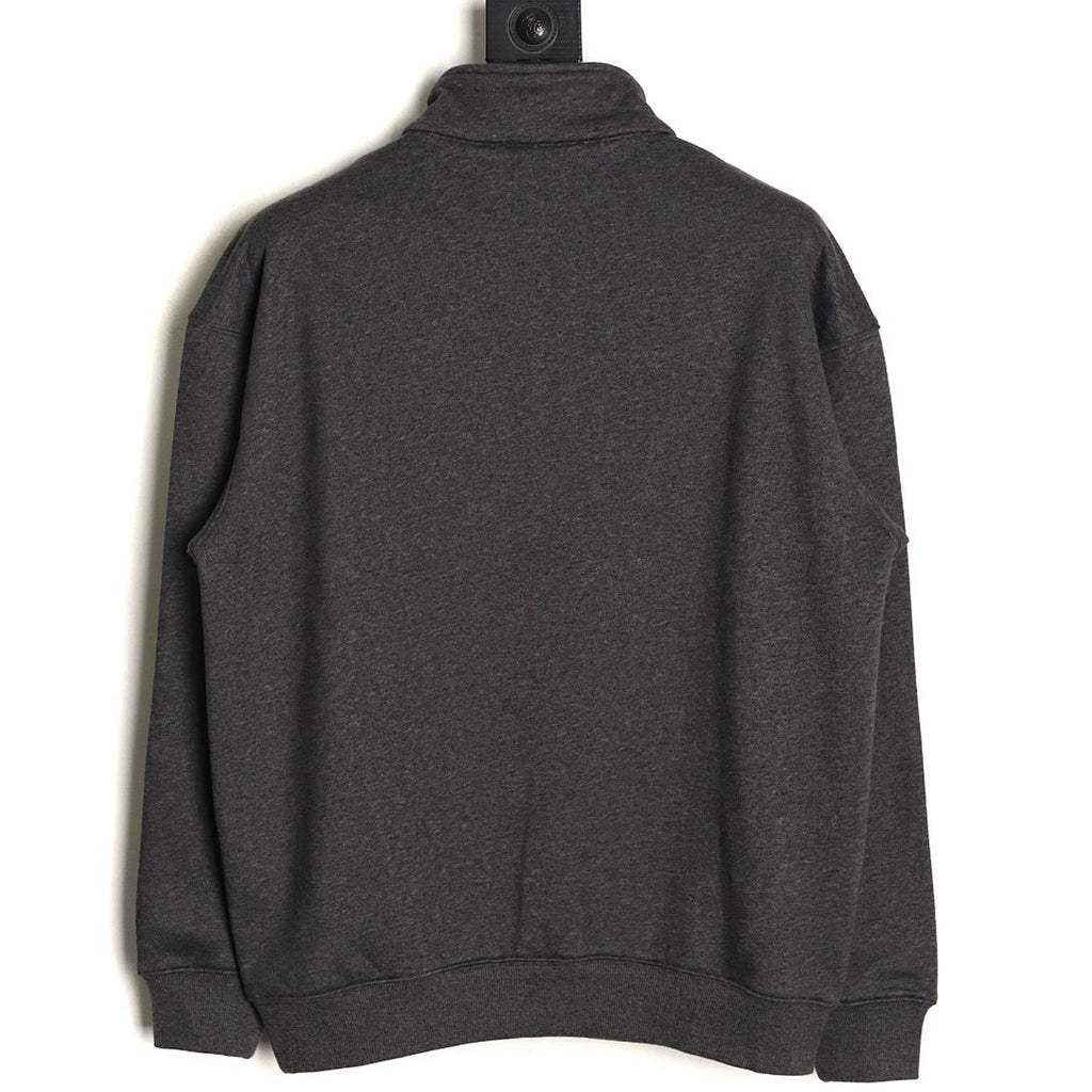 Dior CD Icon Half-Zip Sweatshirt - Charcoal front view