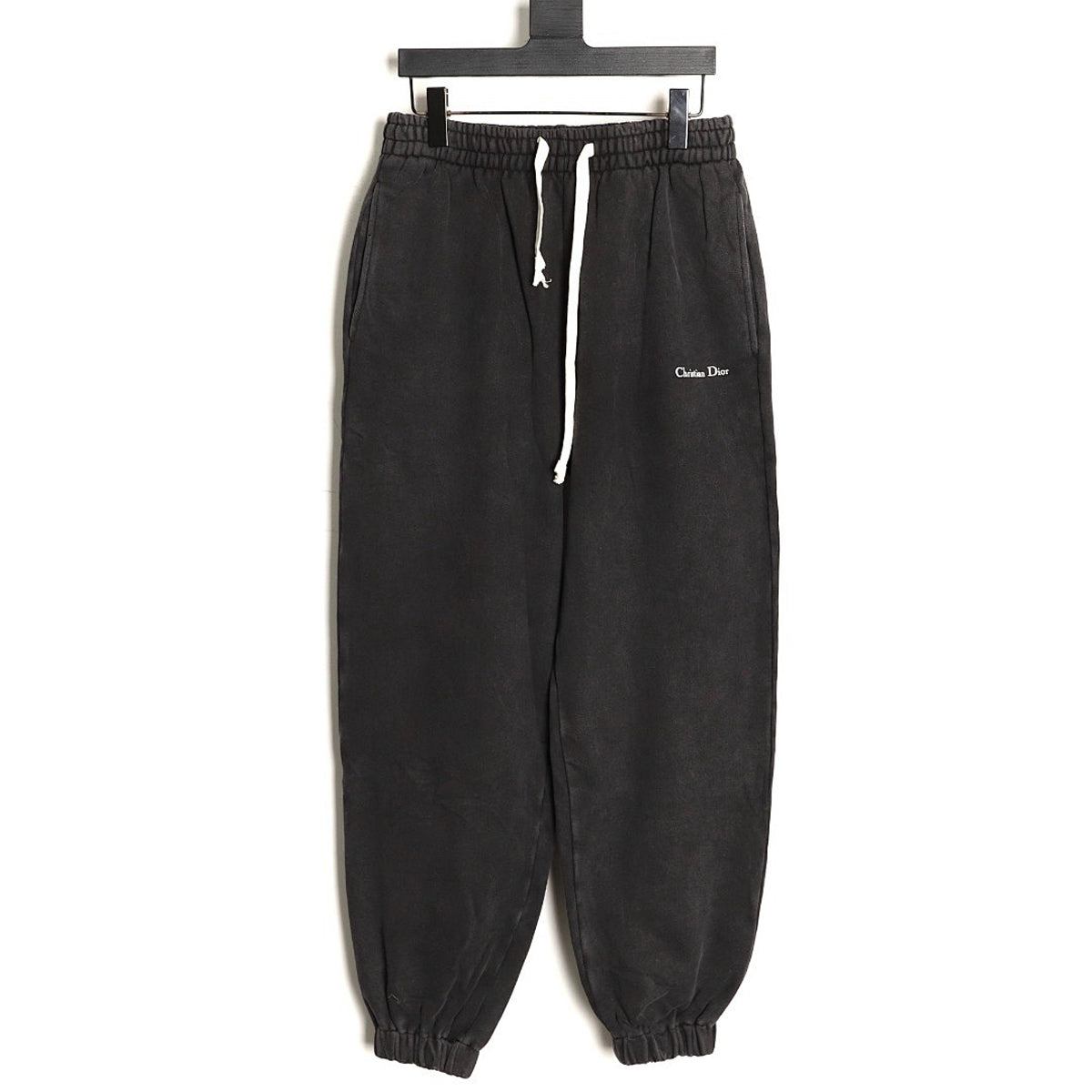 Dior Logo Jogger Pants - Black front view