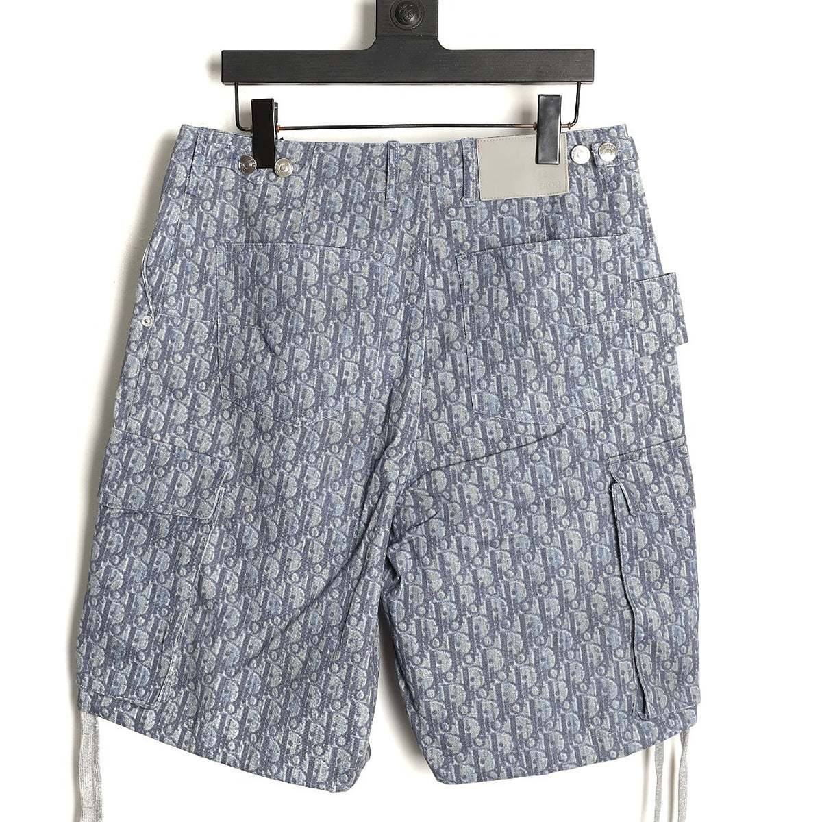 Dior Oblique Drawstring Shorts - Blue front view